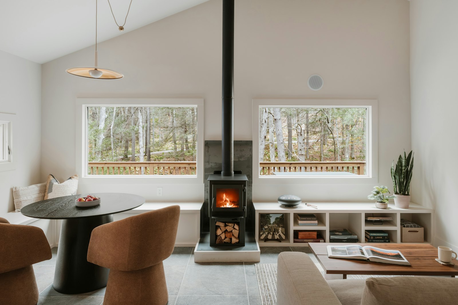 A warm living room in natural light